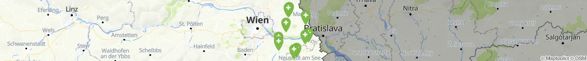 Kartenansicht für Apotheken-Notdienste in der Nähe von Berg (Bruck an der Leitha, Niederösterreich)